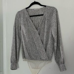 Silky Long Sleeve Blouse/Body Suit